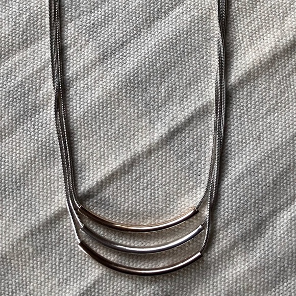 Nine West Jewelry - NINE WEST Multi-Strand Layered Necklace Bronze, Gold, Silver